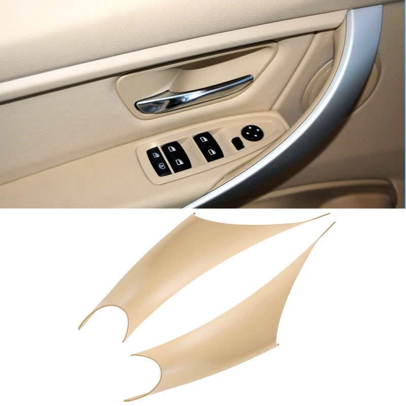 TTCR-II Compatible with BMW 3 Series F30 Door Handle Covers 4 Series, 2 Pcs Door Handle Wraps Fit BMW 325i 328i 330i 335i F30/F31 2012-2018 and BMW 428i Door Handle 435i F32/F36 2014-2017 (Beige) - Image 1